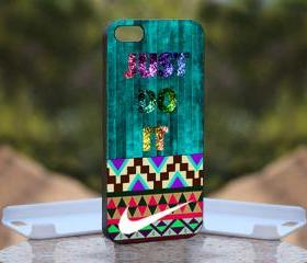 Nike Just Do It Mint Wood - Print On Hard Case - iPhone 5 Black Case Cover - Please leave a note for the color case: WHITE CASE or CLEAR CASE