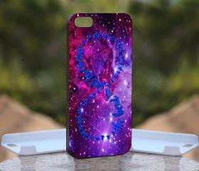 Purple Galaxy Infinity Quotes - Print On Hard Case - iPhone 5 Black Case Cover - Please leave a note for the color case: WHITE CASE or CLEAR CASE