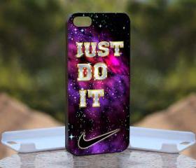 Purple Nabula Just Do It m - Print On Hard Case - iPhone 5 Black Case Cover - Please leave a note for the color case: WHITE CASE or CLEAR CASE